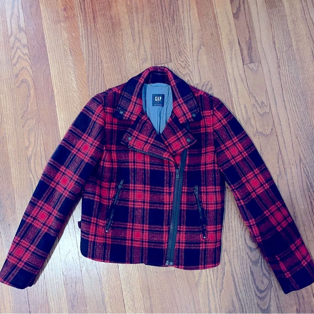 Gap Plaid wool MC jacket